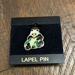 Panda Lapel Pin - Black and Green Enamel pin